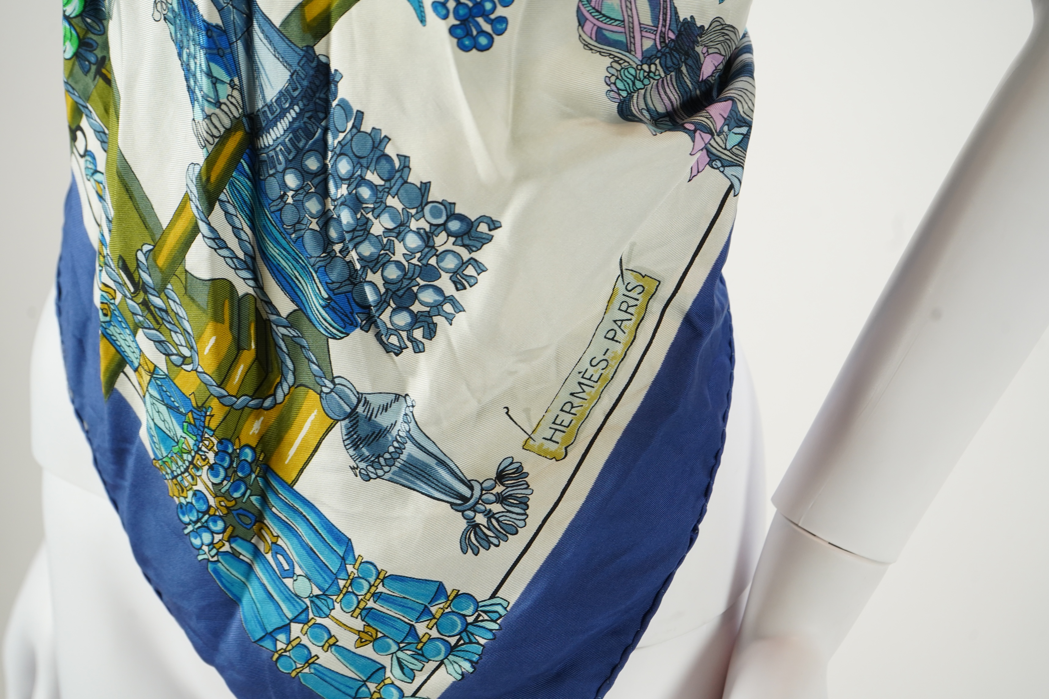 A Hermes Passementerie silk scarf, designed by Francoise Heron. 90cm x 90cm